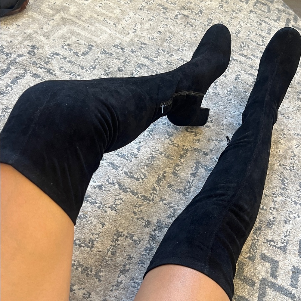 Zara Black Over the Knee Boots